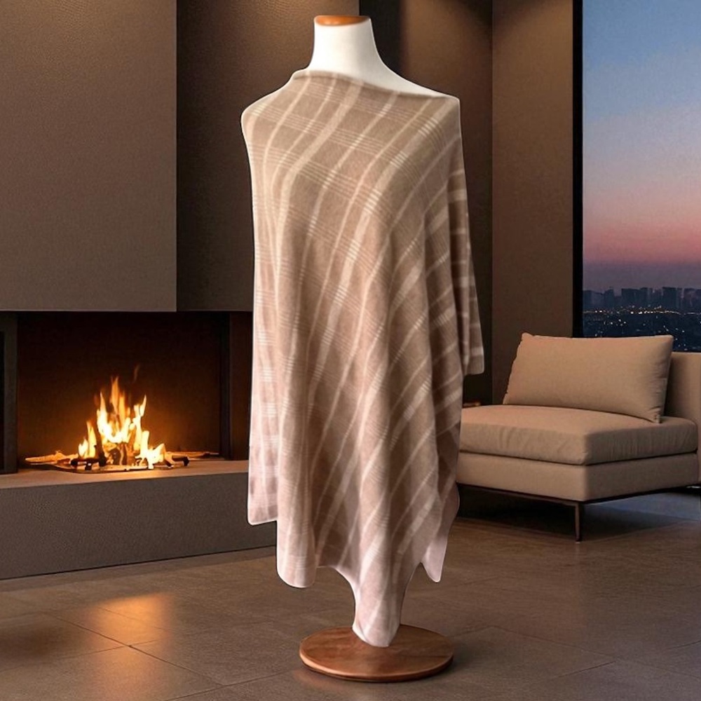 New! CULLEN CASHMERE PONCHO SWEATER WRAP SUZE O/S
